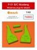 Omask 74860 P-51 B/C Mustang wheel bay plugs (for Eduard) 1/48